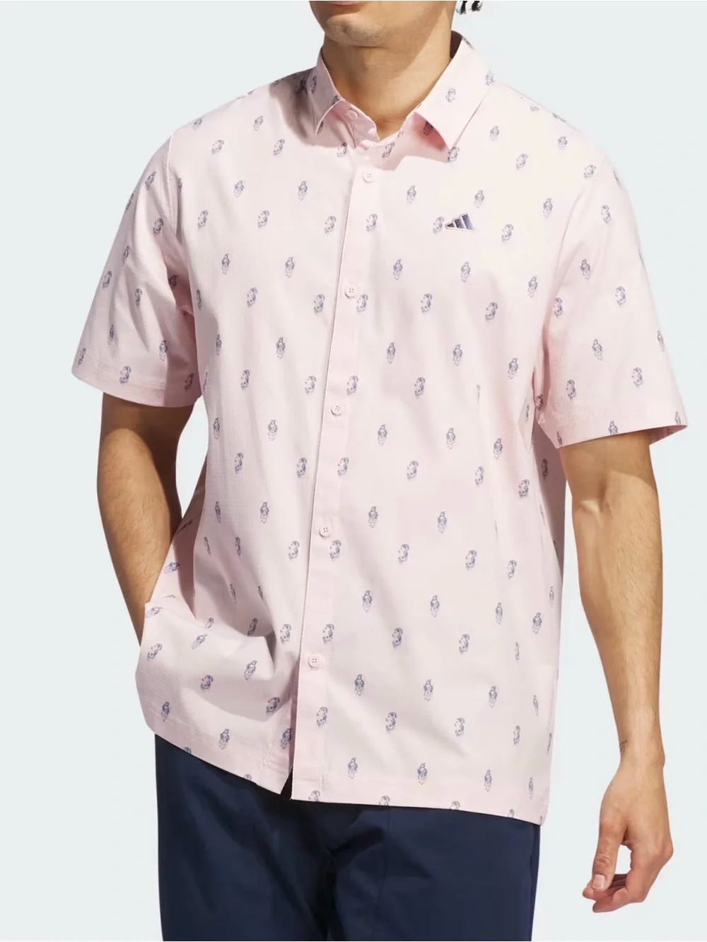 Adidas Golf GO-TO RESORT BUTTON DOWN POLO SHIRT Large